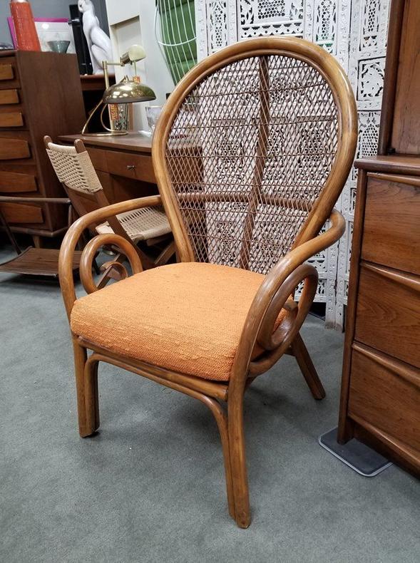 Vintage Boho style rattan chair