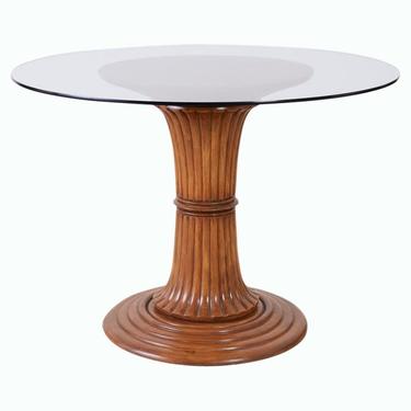 Turned Wood Pedestal Style Dining or Center Table by ErinLaneEstate