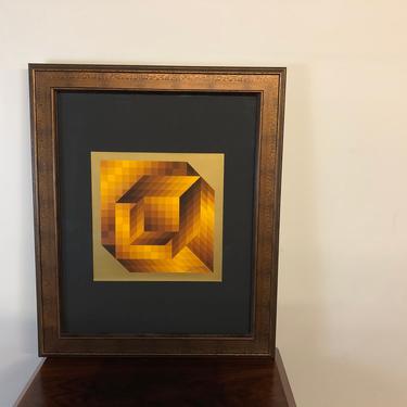 Victor Vasarely Signed & Framed Lithograph 