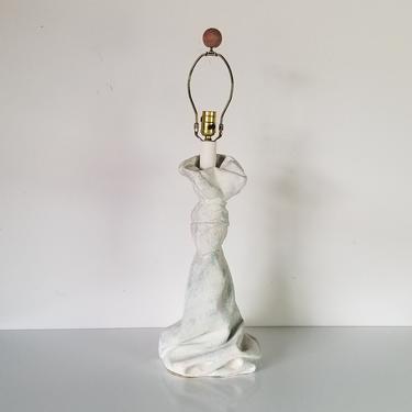 1980s John Dickinson Style Draped Table Lamp 