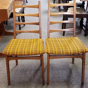 Item #R137 Pair of Mid Century Teak Side Chairs c.1960s