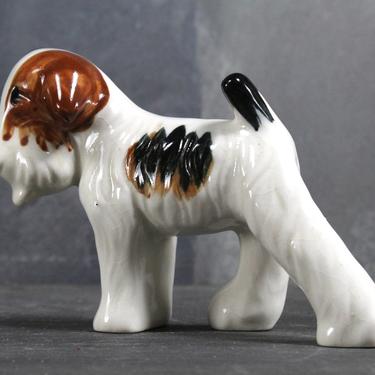 Parson Russel Terrier Figurine - Circa 1950s - Terrier - Puppy Love - Made in Japan - Vintage Jack Russel Terrier Figurine 