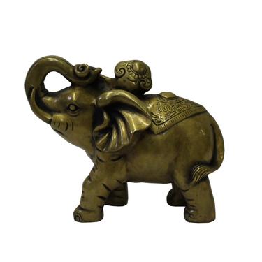 Chinese Fine Bronze Metal Fengshui Elephant Fortune Figure cs3815E 