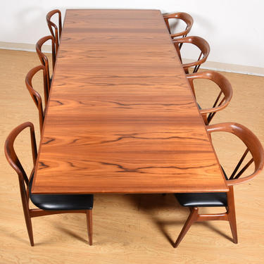 Folke Ohlsson Swedish Teak Expanding Dining Table by Dux, in Preserved Condition + Table Pads!