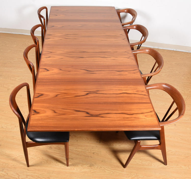 Folke Ohlsson Swedish Teak Expanding Dining Table by Dux, in Preserved Condition + Table Pads!