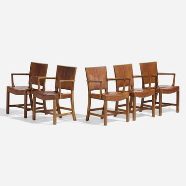 Barcelona armchairs model 3758A, set of four (Kaare Klint)
