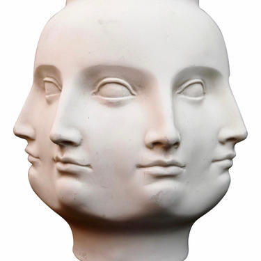 Original Perpetual Face Vase TMS 2005 Vitruvian Fornasetti Style Op Art Dora Maar Head Planter 