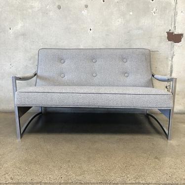 Mid Century Chrome Sofa / Loveseat newly upholstered