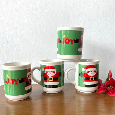 Santa Clause JOY Coffee Mugs