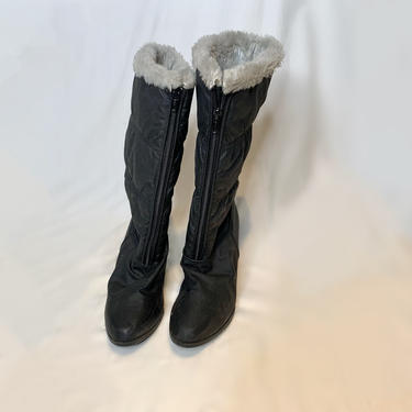 Black Healed Winter Boots 