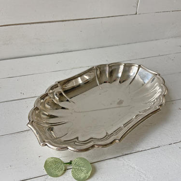 Vintage Small Gorham Silver Tray // Vanity Tray,Dresser Tray, Perfume Tray, Jewelry Tray, Business Card Tray // Silver Rustic Tray 