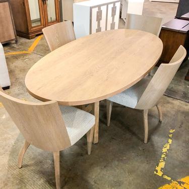 Oval Wooden Table w/ 4 Chairs