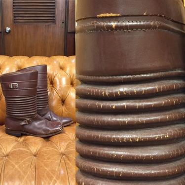 Vintage 1950’s, Brown Leather Boots, Engineer Boots, Western Boots, Biker Boots, Rockabilly Boots, Vintage Boots, 1950’s Boots 