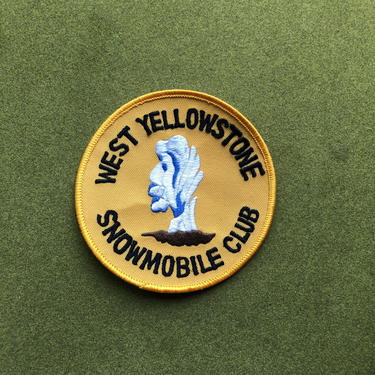 1970s / 1980s West Yellowstone Snowmobile Club 4 Inch Sew On Patch 