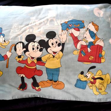 Mickey & Minnie Mouse Standard Pillow Case - Classic Disney - Donald Duck - Magic Kingdom Craft Fabric - Walt Disney  |FREE SHIPPING 