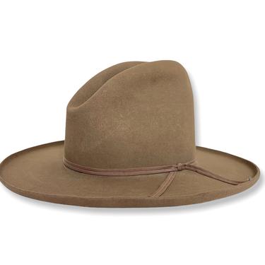 Vintage RESISTOL Cowboy Hat ~ size 7 1/4 ~ Pencil Curl ~ Wide Brim ~ Tom Mix ~ Western ~ 3X Beaver Fur Felt ~ 