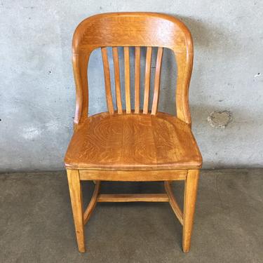 Vintage Oak Library Chair