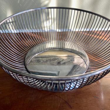Silver Plated Wire Basket Bowl 