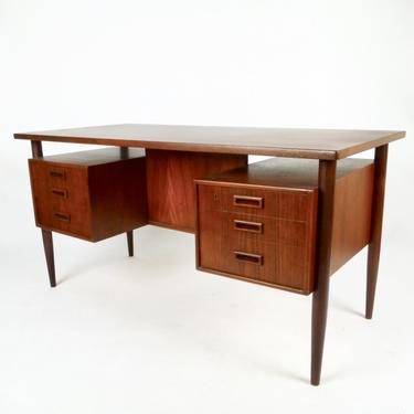 Danish Desk in Teak and Rosewood