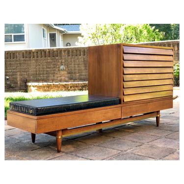 (SOLD) 1956 American of Martinsville DANIA Modular Bench + Chest