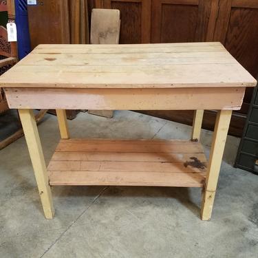 Rustic Wood Kitchen Prep Table 28.75 x 35 x 20.25