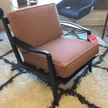 Danish Modern Chair in Black with new upholstery 