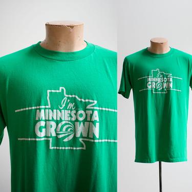 Vintage Minnesota Tshirt / 1980s Minnesota Tee / Vintage Minnesota Tshirt / Green Soft Broken In Tee / Vintage Tshirt Large 
