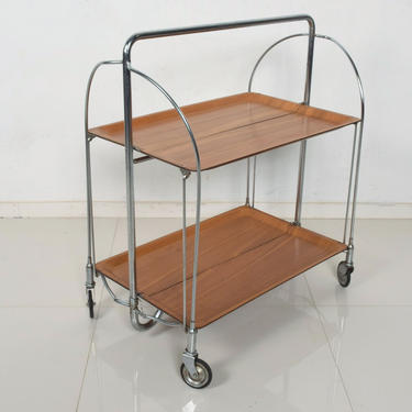 Bauhaus Russian Tea Service Trolley Tray Bar Cart Folding Design USSR 