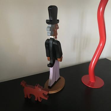 Vintage William Accorsi Table Top Sculpture Dog Bites Man 