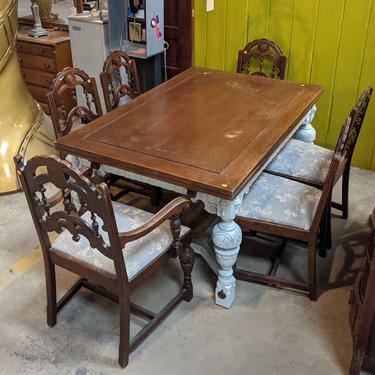 Dining Set with Light Blue Table
