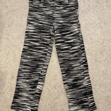 Nui Black and White Knit Trousers