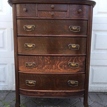 Antique Tiger Oak Dresser, Highboy Dresser, Chest of Drawers, Vintage Dresser, Rustic Dresser, Free NYC Delivery 