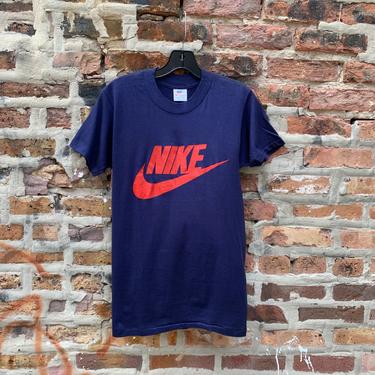 Vintage 70s Nike Orange Tag Swoosh T-Shirt Size S Single Stitch 