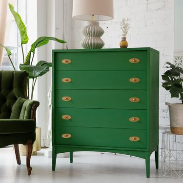 Kelly Green 5-Drawer Chest