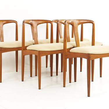 Johannes Andersen Juliane Mid Century Teak Dining Chairs - Set of 6 - mcm 