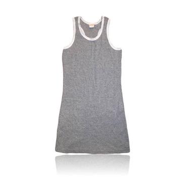 90s Gray and White T-Shirt Tank Dress // Size Small // Venus 