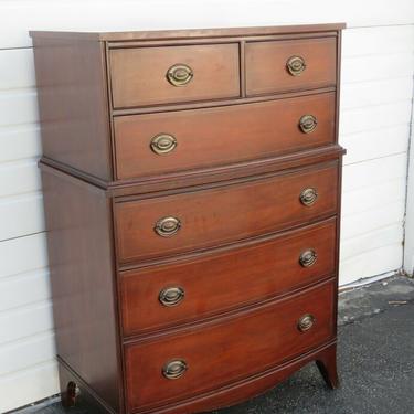 Mahogany inlay Tall Chest of Drawers by Drexel 2084