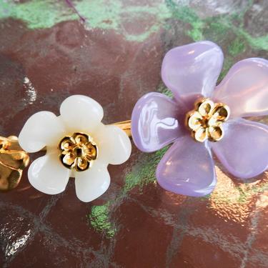 Vintage Givenchy Lucite Flower Brooch with Butterfly New with Tags 