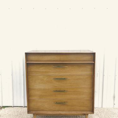 Mid Century Highboy Dresser with 5 Drawers