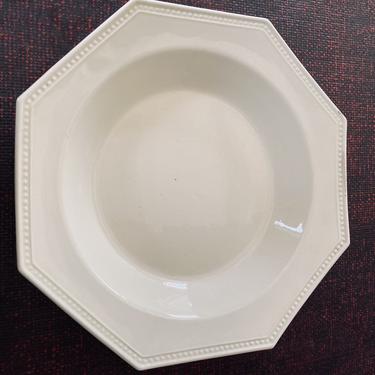 Antique French Creamware Octagon Soup Bowls, set of 8