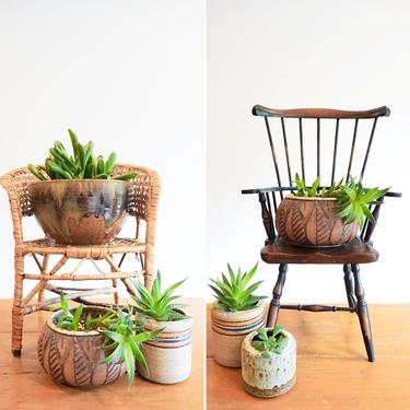 Two Mini Plant Stand Chairs - Sold Separately 