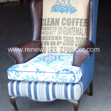 Custom Order - Upholstered Suzanni Wingback &quot;Mary's Custom Wingback&quot; - SOLD 