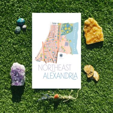 Northeast Alexandria Virginia neighborhood map print 11x17 