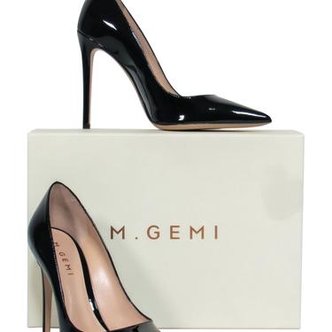M. Gemi - Black Patent Leather Pointed Toe Pumps Sz 8