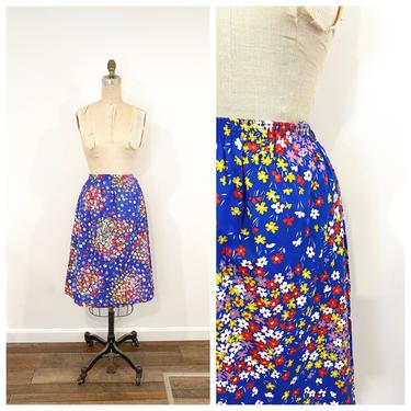 70s floral skirt 