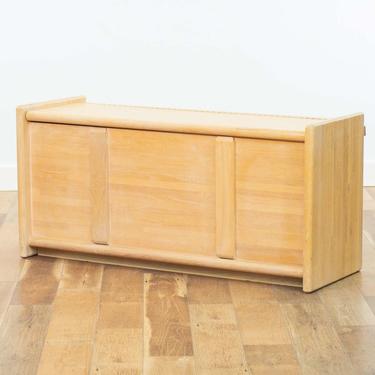 Contemporary Blonde Blanket Chest W Sliding Tray 
