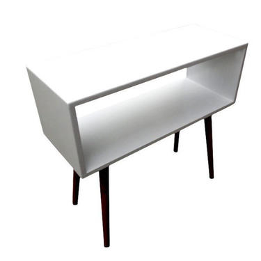 Mid Century White Console Table as seen in HGTV Magazine 