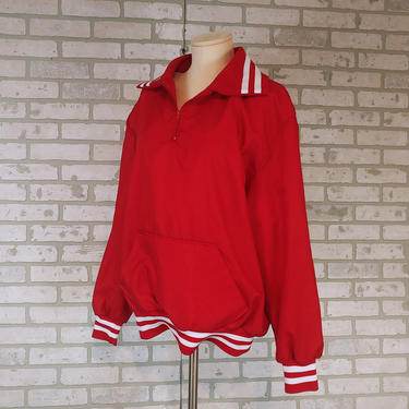 Vintage Nammets Mens Red Bomber Varsity Sport Jacket Size Large 
