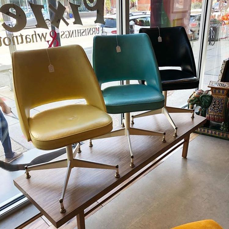                   Three FUN vinyl swivel chairs! $60 each!