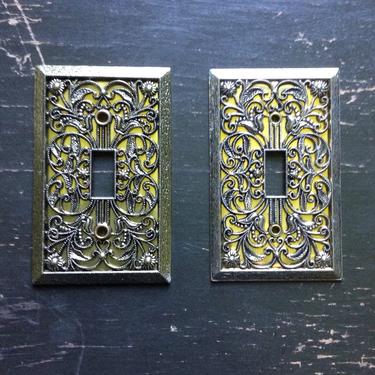 Brass Filigree Single Light Switch Plate Cover by TheCommunityForklift